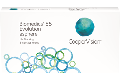 Biomedics 55 evolution (6 linser): -4.00, 8.9