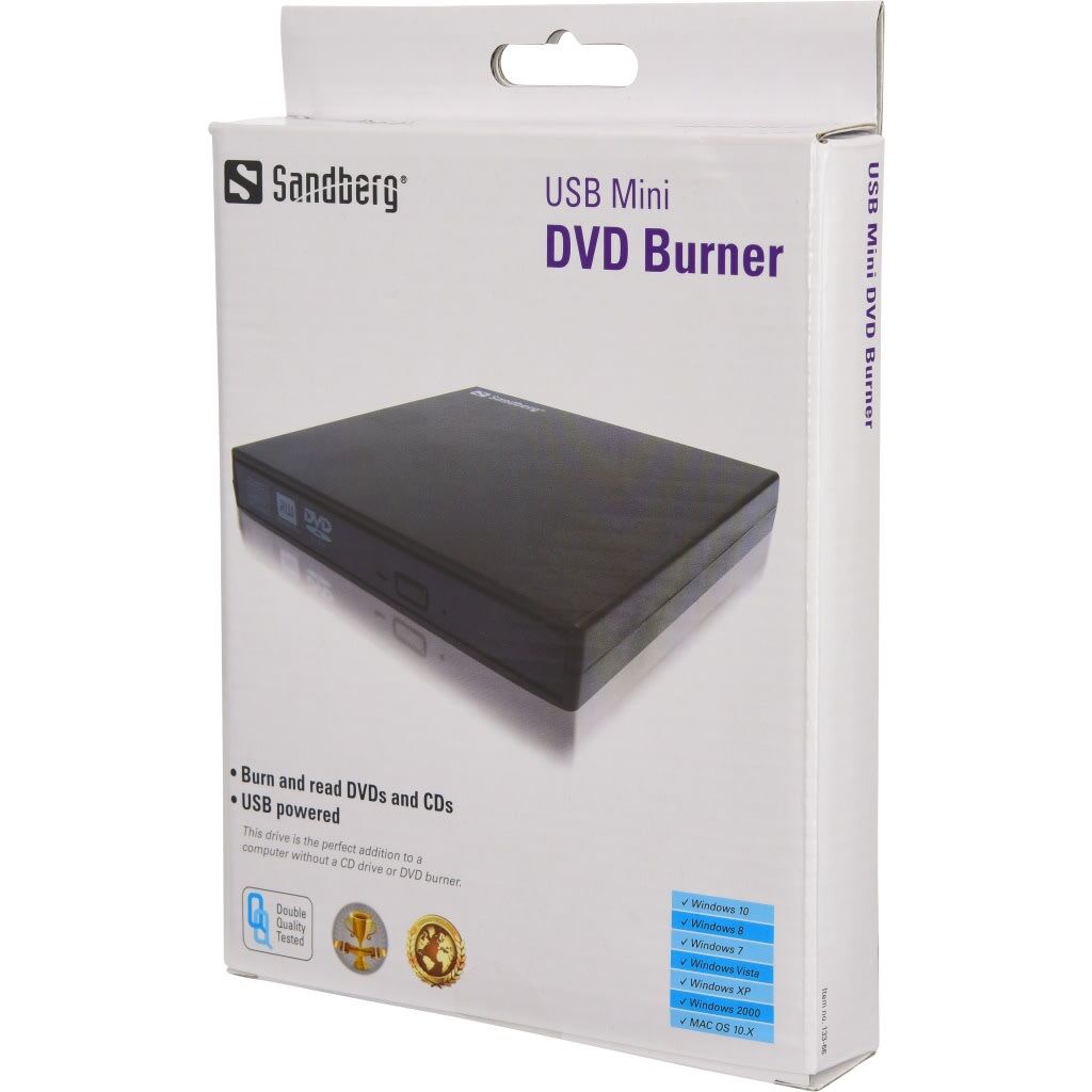 Sandberg USB Mini DVD Burner ulkoinen DVD-asema