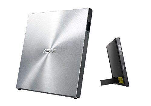 FBA_4716659407454 Asus SDRW-08U5S-U Ultradrive extern Slim DVD-brännare (8x DVD±R, 6x DVD±R DL, 5x DVD-RAM, USB 2.0) (inklusive brännprogramvara) silver