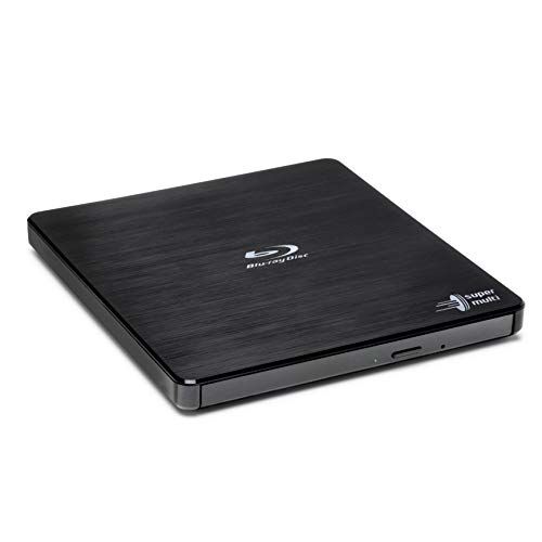 BP55EB40.AHLE10B Hitachi-LG BP55EB40 Extern 6-vägs Ultra Portable Slim Blu-ray-brännare stöder alla vanliga Blu-ray, DVD-och CD-format (BD-R BDXL DVD-RW CD-RW), USB 2.0, TV-port, Windows 10, svart