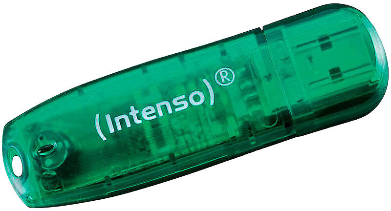 Intenso 8 GB USB-2.0-Speicherstick Rainbow Line, transparent-grün