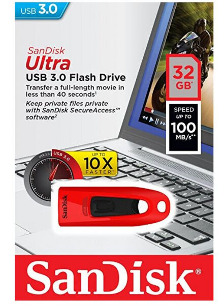 SanDisk Ultra - USB3-Stick Red - 32GB