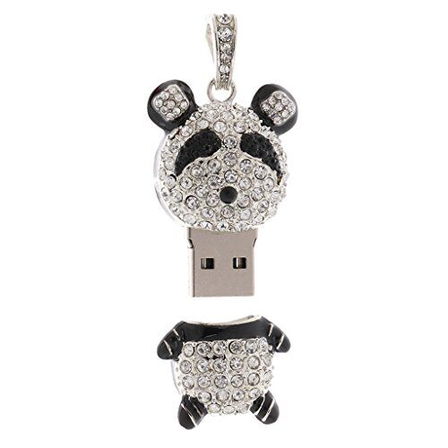 eb86b705e19f1bfe2463943f4880fdc2 Metall 16 GB USB 2.0 glitter strass panda Flash Drive minne skiva pennpinne