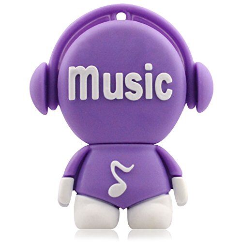 16200070064 818-Shop No1620007 USB-sticka rolig musik DJ 3D violett 64GB violett