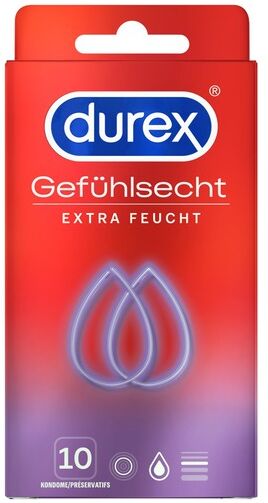 Durex Gefühlsecht Extra Feucht (10 Stück)