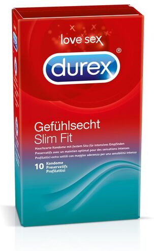 Durex Gefühlsecht Slim Fit Kondome (10 Stück)