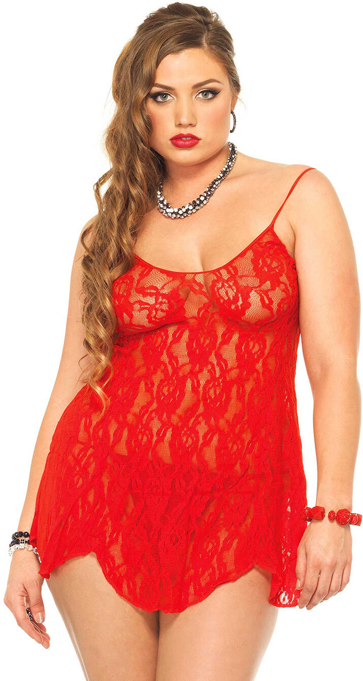 Leg Avenue Rose Lace Flair Chemise