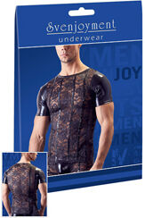 Svenjoyment Shirt mit Wetlook & Spitze (S)