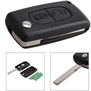 Lovecar 433 Mhz 2 Tasten Ersatz-Fernbedienung Autoschlüssel Mit Chip-Fob-Sender Clicker-Alarm Passend Für Peugeot 2004–2008 Schlüssel