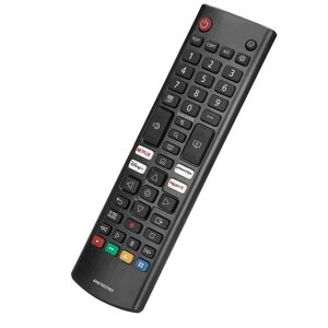 DAO Tv-fjernbetjening til Lg Akb76037605 ,forbedret infrarød Lg Tv-fjernbetjening, med , Prime Video, rakuten Tv [DB] Black