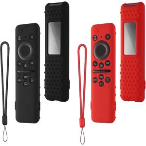 LEIGELE (Rød + Sort) Taske til Samsung Remote Control 2023: Kompatibel med TM2360E / TM2361E BN59-01432A / 01432J Smart TV Solcelle fjernbetjening Shockproo