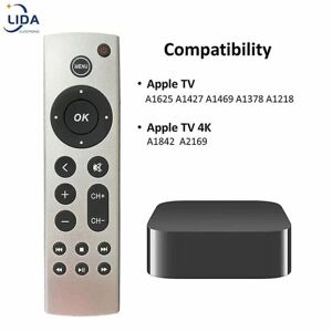 Universal Erstatningsfjernbetjening Passer til Apple Tv Fjernbetjening 4k/ Hd A2169 A1842 A1625 A1427 A1469 A1378 A1218 Uden stemme [DB] Til Apple TV