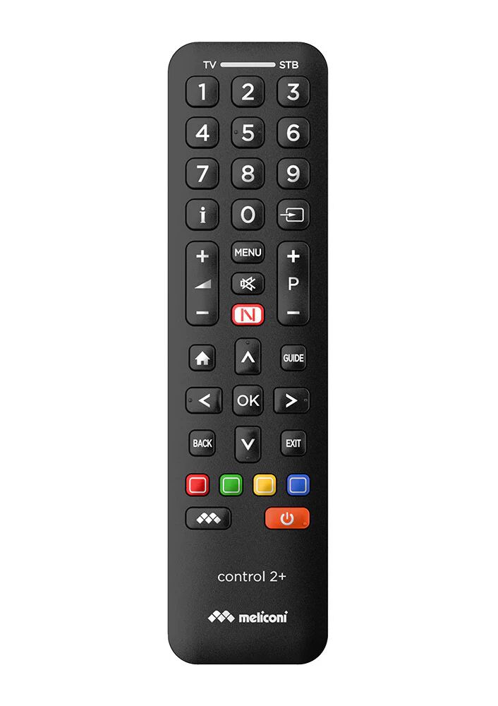 Meliconi Control 2+ telecomando IR Wireless TV, Set-top box TV Pulsanti