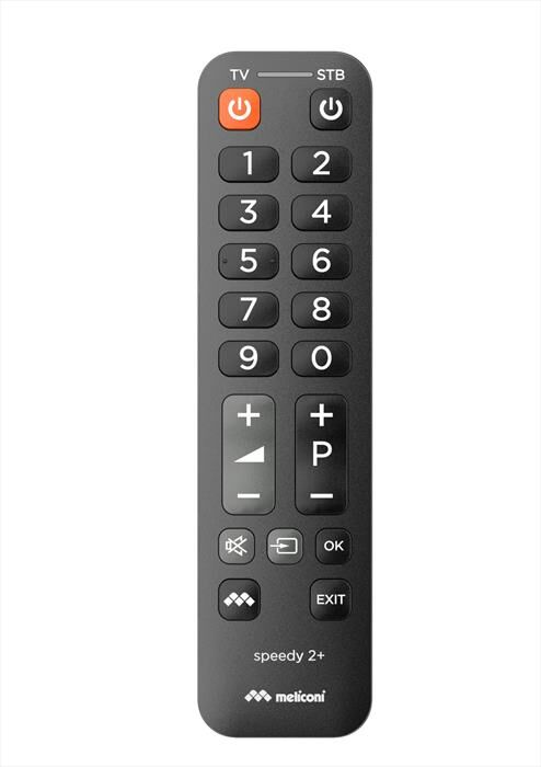 meliconi telecomando universale 2 in 1 speedy 2+ italia-tlc nero con tastiera bicolore
