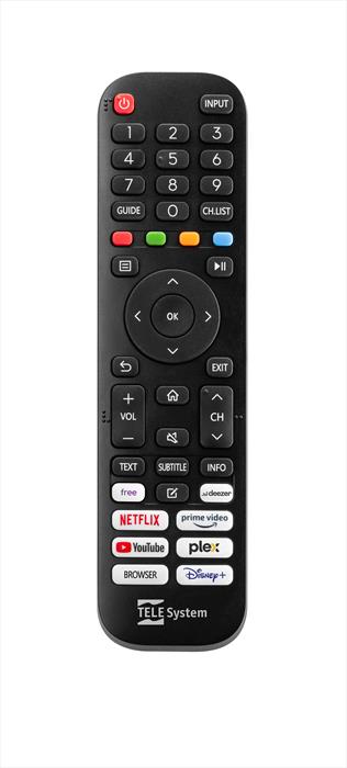 TELESYSTEM Telecomando Originale In Blister Per Smart Tv Vida-black