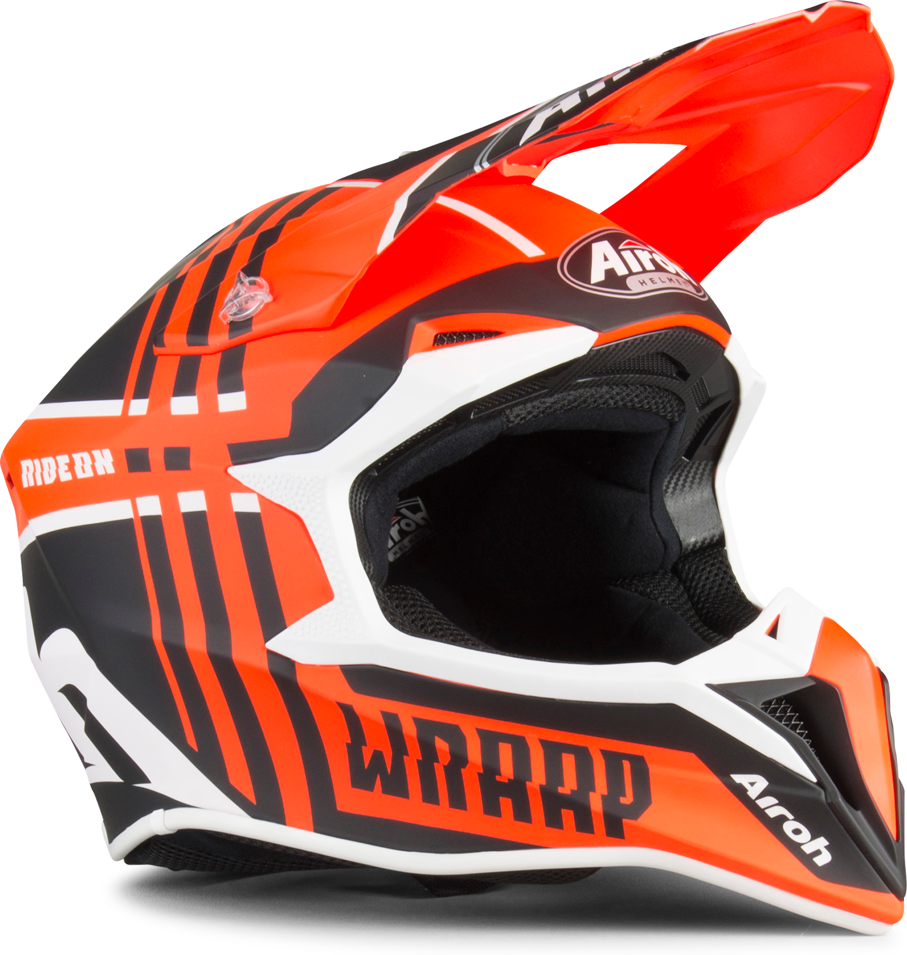 Airoh Casco Cross  Wraap Broken Arancio