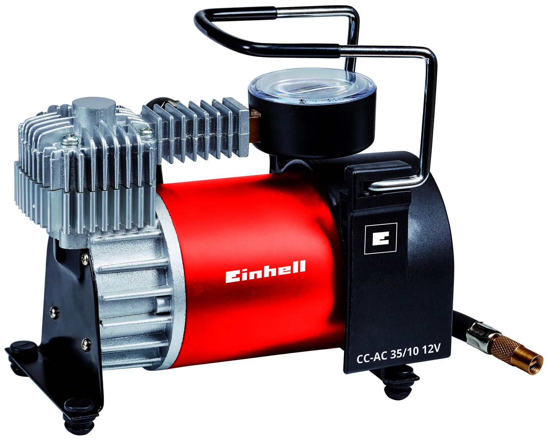 EINHELL_ITALIA Mini Compressore D'Aria Per Auto 12 V Cavo Accendisigari 2,8 M Tubo Gonfiaggio Ruote 1,5 M