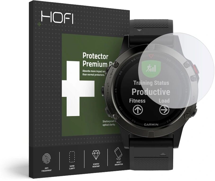 Hofi Hybridní ochranné sklo na Garmin Fenix 5 / 6 / 6 PRO / 7 - Hofi, Glass Pro+