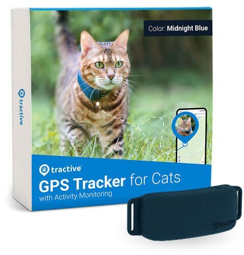 Tractive GPS CAT 4 - GPS Tracker Katze mit Aktivitätstracking   EXKL. ABO   TRAMINDB   Mitternachtsblau