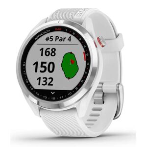 Garmin Approach S42 Polished Silver with White Band 010-02572-01  - unisex