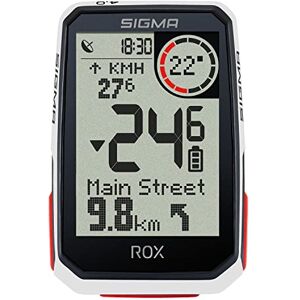 Sigma SPORT ROX 4.0 Blanc compteur GPS vélo sans fil & navigation avec support cintre/potence GPS inclus Navigation GPS en extérieur avec mesure de l'altitude - Publicité