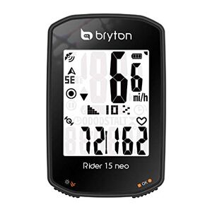 Bryton Rider 15 Neo E Ciclo Computer GPS, Display da 2", Nero - Publicité