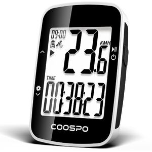 COOSPO BC26 Compteur Velo sans Fil GPS, Bluetooth 5.0 Ordinateur Vélo GPS Kilométrique Odomètre, Écran LCD rétroéclairé de 2.3 Pouces Compatible avec Strava, Route et VTT - Publicité