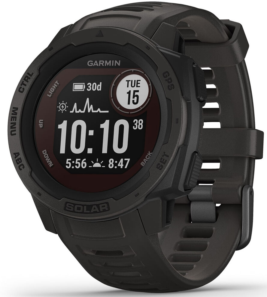 Garmin Instinct Solar, Graphite GPS klokke for den aktive friluftsentusiast