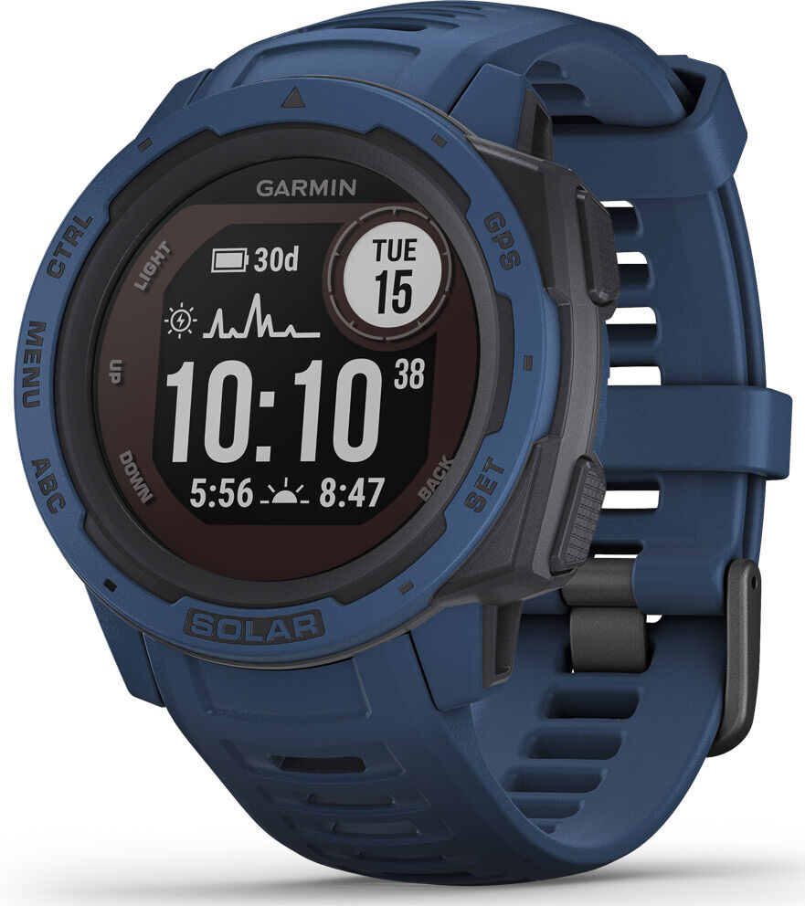 Garmin Instinct Solar, Tidal Blue GPS klokke for den aktive friluftsentusiast