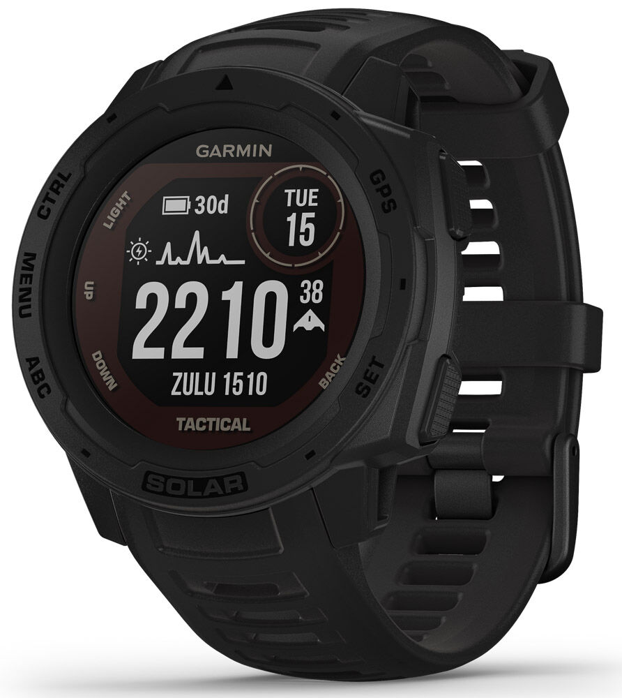 Garmin Instinct Solar – Tactical, Black GPS klokke for den aktive friluftsentusiast