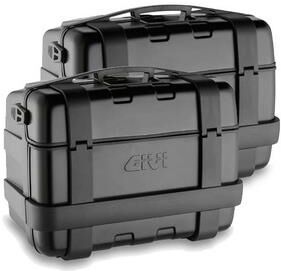 Givi Trekker Sidevesker 46 Liter, Sort Inkl. Sylinder For Toppbox, 2 Stk