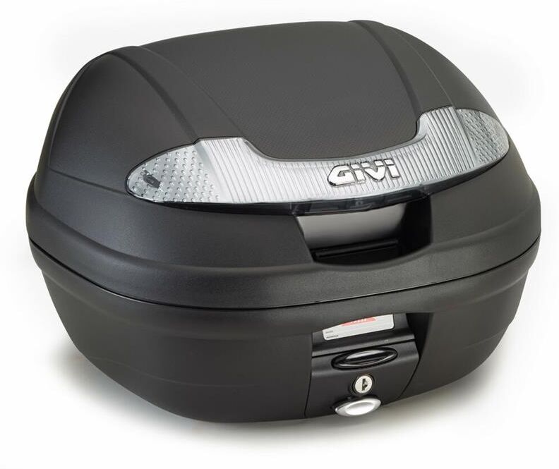 Givi E340nt Vision Monolock Toppboks 34 Liter - Sort/sølv 305x415x485 Mm, 3 Kg Maks Vekt