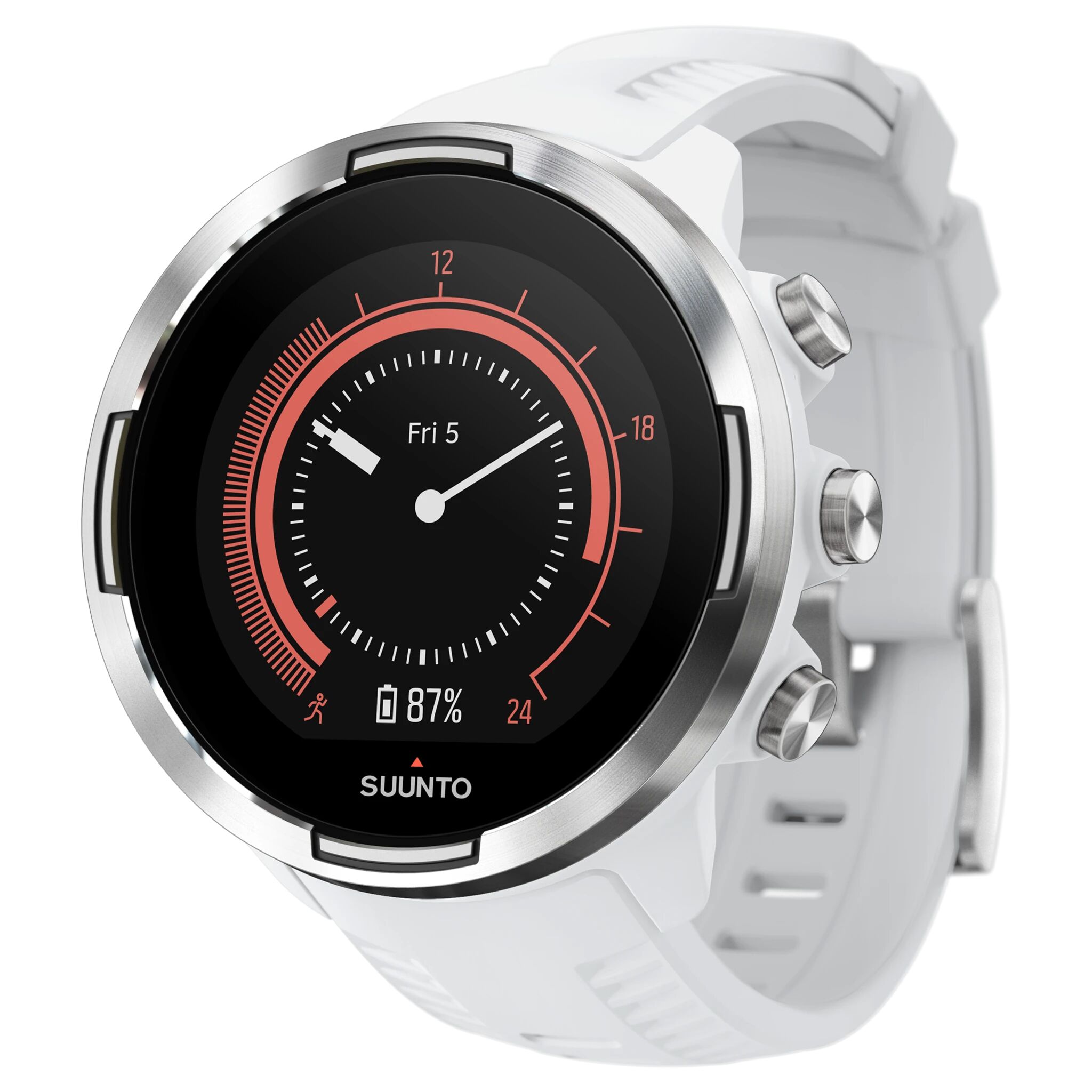 Suunto 9 G1 Baro, multisportklokke med GPS og pulsmåler STD White