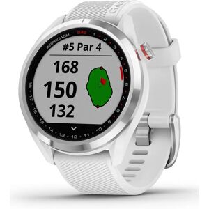 Garmin Approach S42 Golfklocka Polished Silver with White Band 010-02572-01