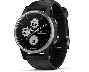 Garmin Fenix 5S Plus Silver with Black Band