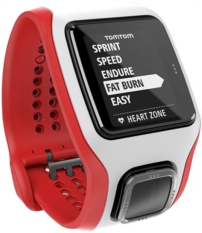 Refurbished: TomTom Runner Cardio GPS Watch - Red/White, B