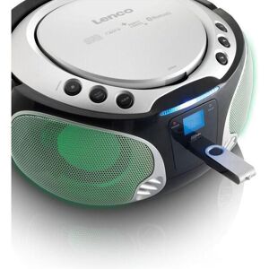 Lenco Radio »Portable Radio/CD-Player SCD-550 Silber«, (CD-Bluetooth FM-Tuner) silberfarben Größe