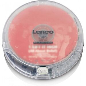 Lenco CD-202TR -bærbar CD/MP3-afspiller, gennemsigtig