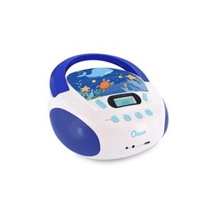 Hf company Lecteur CD MP3 Ocean enfant avec port USB - Blanc et bleu METRONIC - Publicité