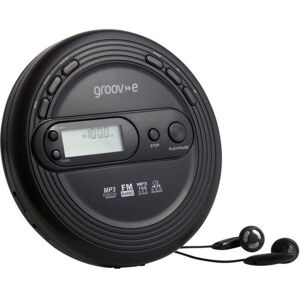 Groov-E Retro GV-PS210-BK Personal CD Player with Radio - Black