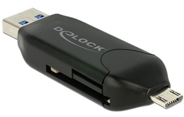 Delock 91734 - Micro USB OTG Card Reader + USB 3.0 A Stecker