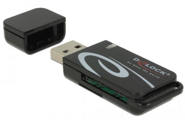 DeLock 91602 - Mini USB 2.0 Card Reader mit SD und Micro SD Slot