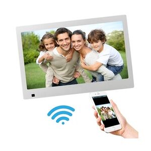 XORO CPF 10B1 Digitaler Bilderrahmen 10,1 Zoll mit Touchscreen WLAN SD Kartenleser USB Bewegungssensor 1280x800 Auflösung 16:10 Format App-Steuerung