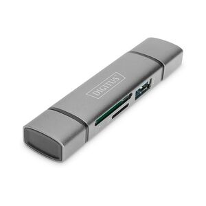 Digitus Dual Card Reader Hub USB-CTM / USB 3.0, OTG