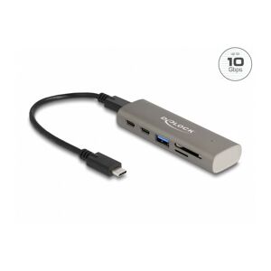 Delock - 3 Port usb 10 Gbps Hub inklusive sd und Micro sd Card Reader (64236)