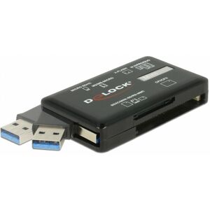 SuperSpeed usb Card Reader für CF/SD/MicroSD/MS/M2/xD (91758) - Delock