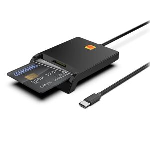 NÖRDIC USB-C Smartkort og SIM-kortlæser ISO7816 ID-kort EMV Kreditkort