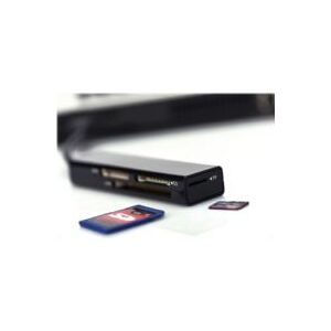 Ednet USB 2.0 Multi Card Reader - Kortlæser (CF II, MS, MS PRO, MMC, SD, MS PRO Duo, CF, TransFlash, microSD, SDHC) - USB 2.0