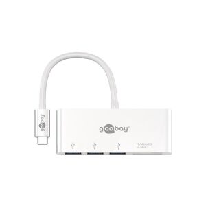 Goobay 62097, Ledningsført, USB 3.2 Gen 1 (3.1 Gen 1) Type-C, Hvid, MicroSD (TransFlash), CE, WEEE, 95 mm