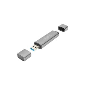 DIGITUS DA-70886 - Kortlæser (SD, microSD) - USB 3.0/USB-C